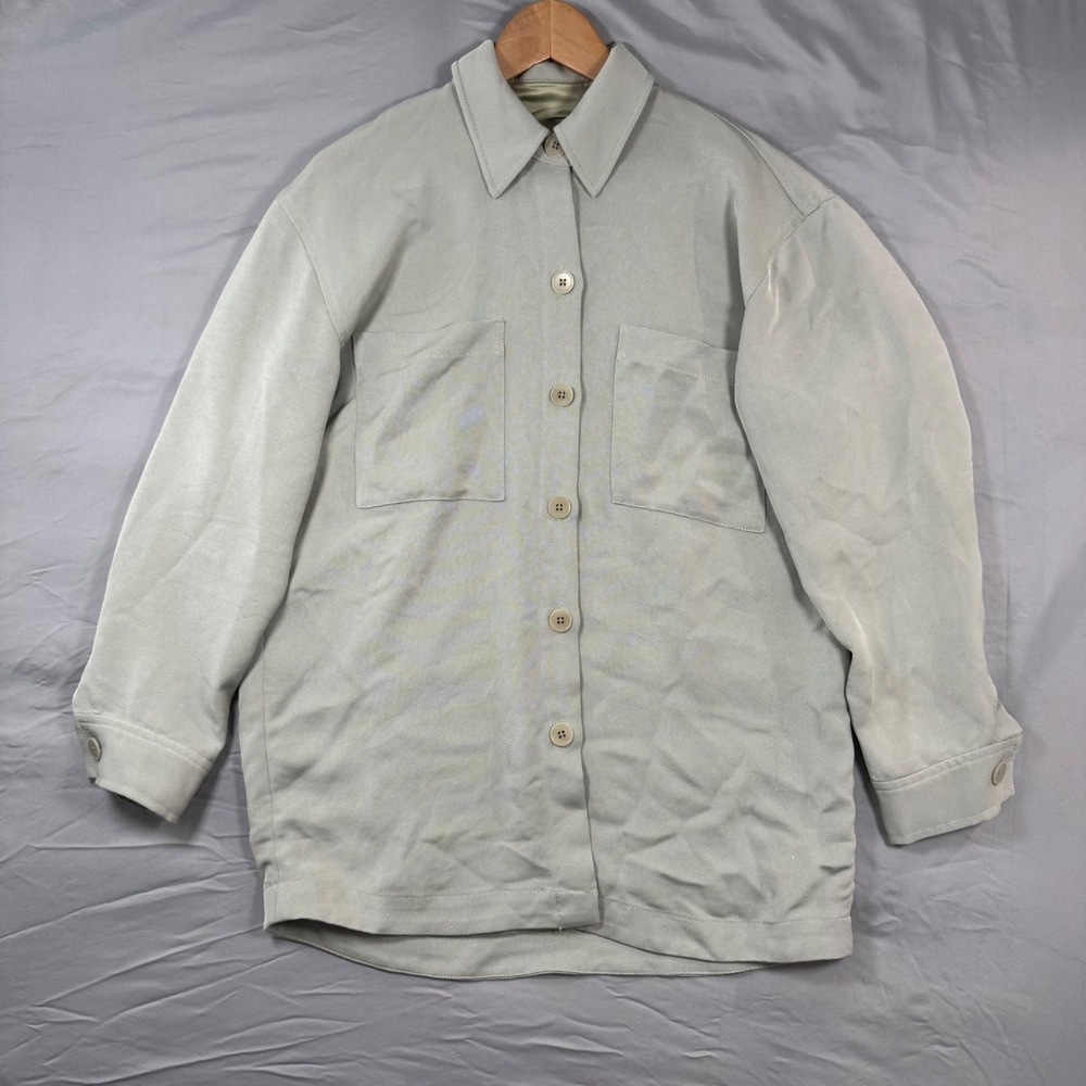 Babaton Aritzia Borna Jacket Light Sage Green Triacetate Blend Career Office